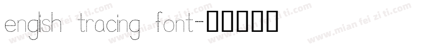 english tracing font字体转换